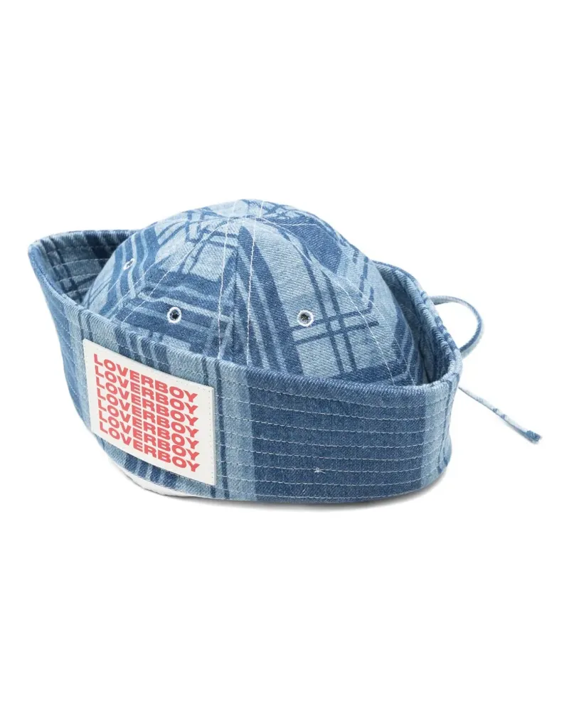 Charles Jeffrey Loverboy Sailor tartan-checked hat - Blau Blau
