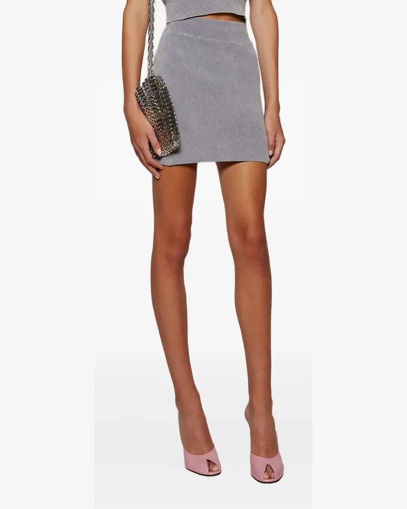 Alexander Wang Minirock mit Logo-Applikation - Grau Grau
