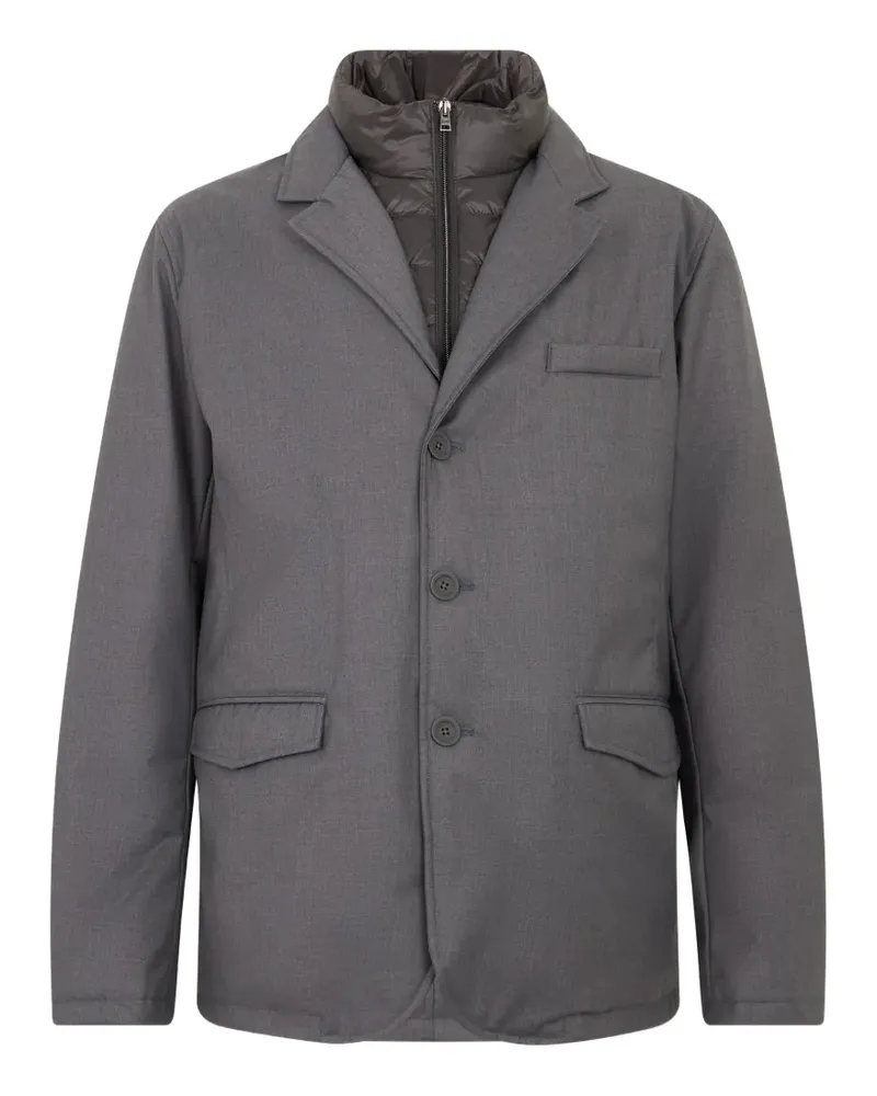 Herno padded-insert notched-lapel jacket - Grau Grau