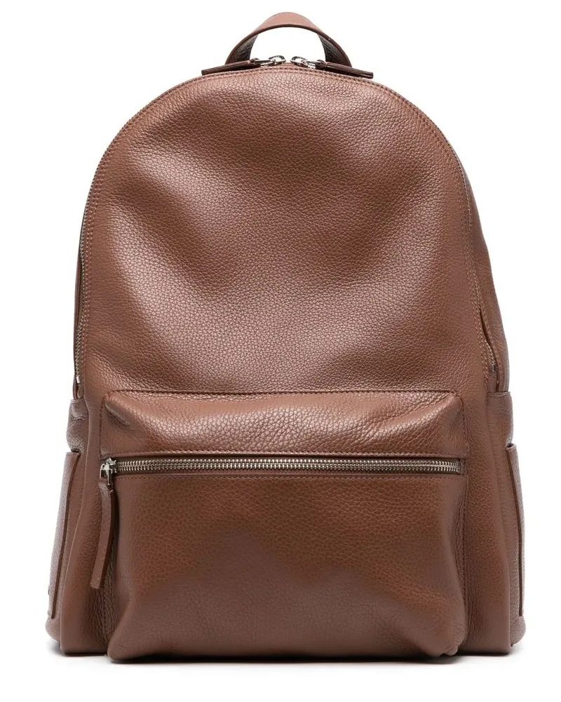 Orciani Rucksack mit Rundumreißverschluss - Braun Braun