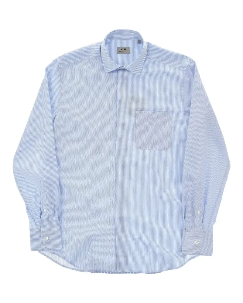 Corneliani striped chest-pocket shirt - Blau Blau