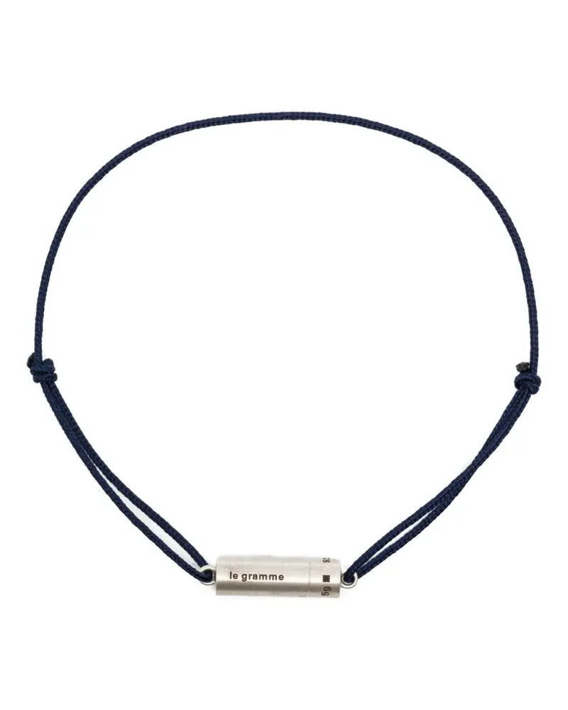 Le Gramme engraved-logo bracelet - Blau Blau
