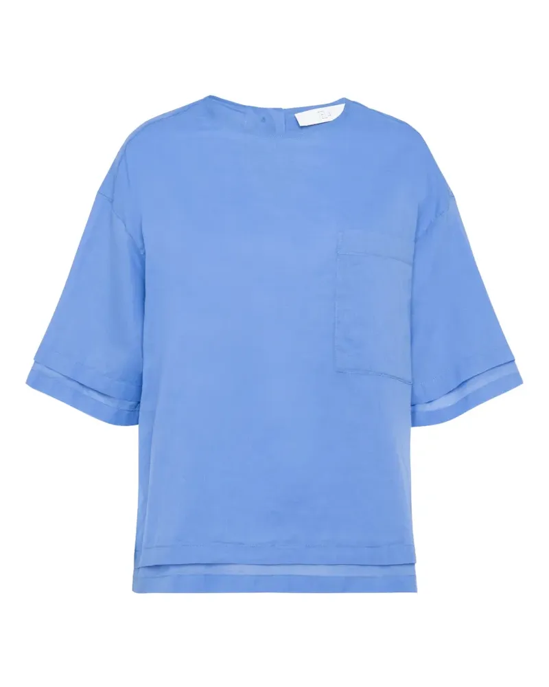 TELA T-Shirt mit Vordertasche - Blau Blau