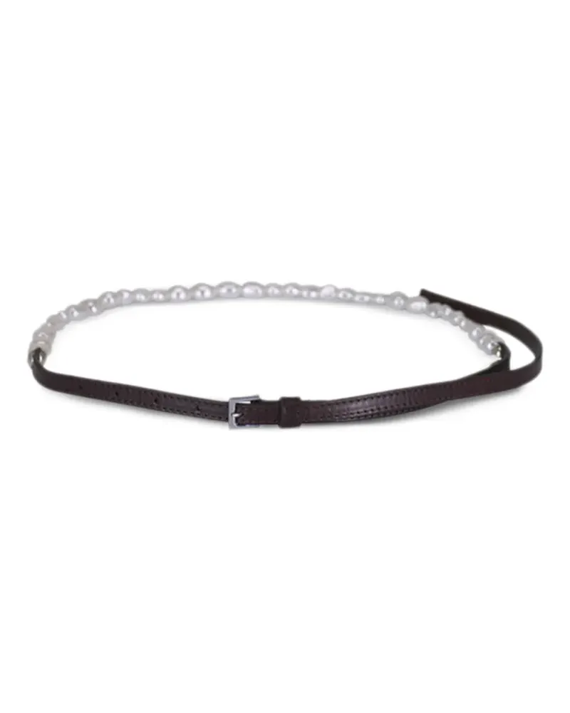 Dorothee Schumacher Gürtel mit Perlen - Braun Braun