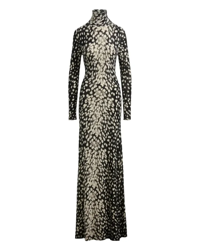 Brandon Maxwell Camille leopard-print dress - Schwarz Schwarz