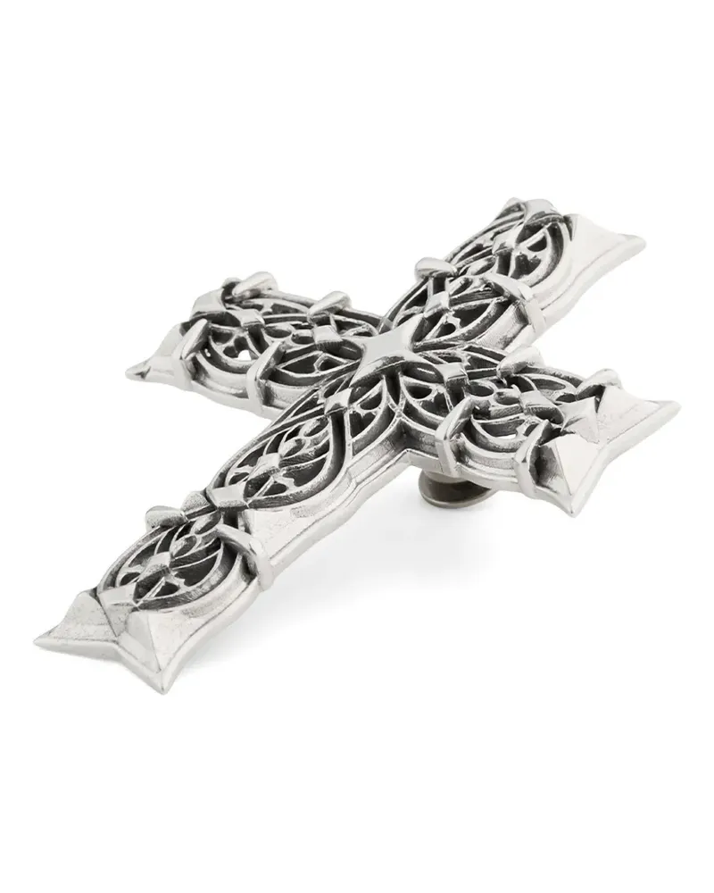 Emanuele Bicocchi Notre Dame Brosche mit Kreuz - Silber Silber