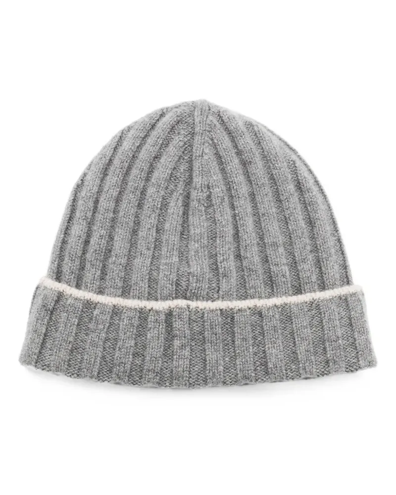 Brunello Cucinelli ribbed-knit beanie hat - Grau Grau