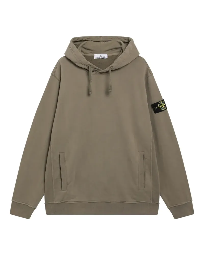 Stone Island logo-patch hoodie - Nude Nude