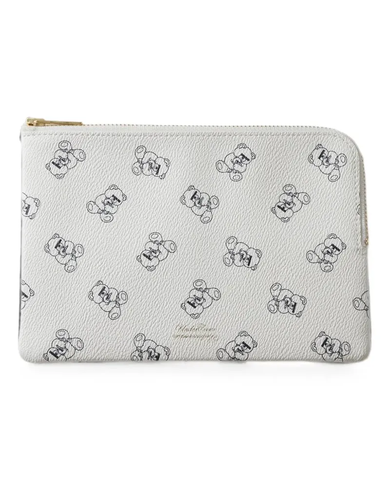 Undercover Clutch mit Print - Weiß Weiß