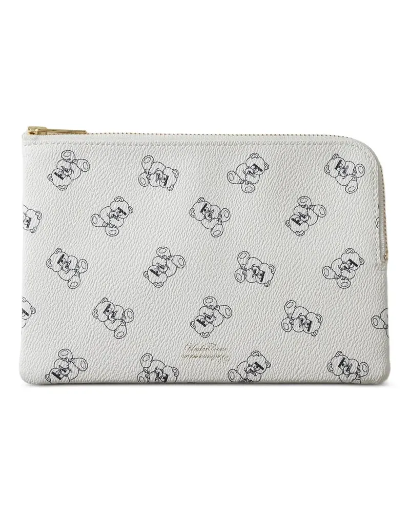 Undercover Clutch mit Print - Weiß Weiß