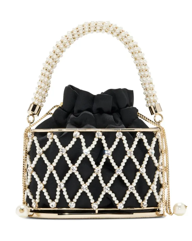 Rosantica Holli Eterea Mini-Tasche mit Kunstperlen - Schwarz Schwarz