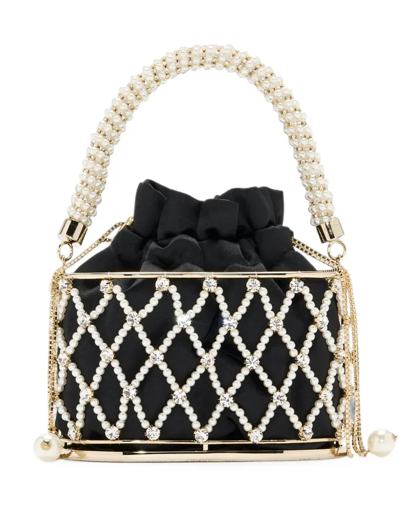 Rosantica Holli Eterea Mini-Tasche mit Kunstperlen - Schwarz Schwarz