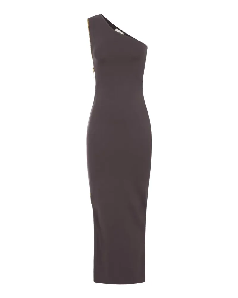 Elisabetta Franchi Red Carpet knit dress with zip - Braun Braun