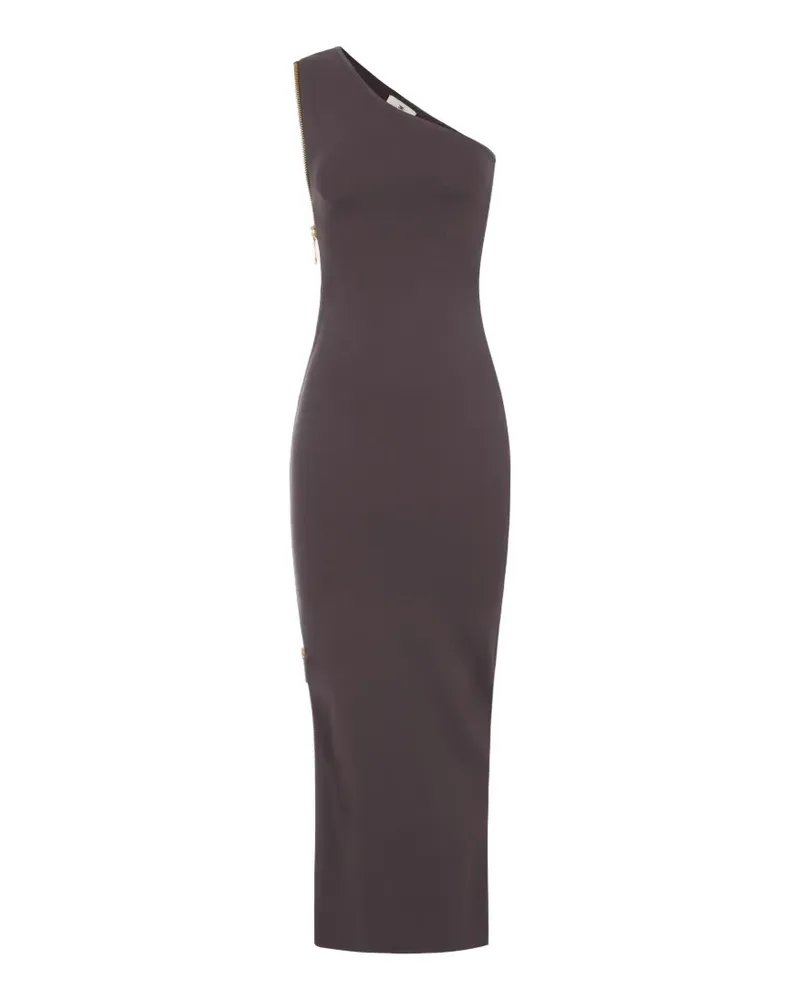 Elisabetta Franchi Red Carpet Strickkleid mit Reißverschluss - Braun Braun