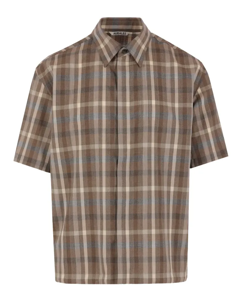 AURALEE Kariertes Hemd - Braun Braun