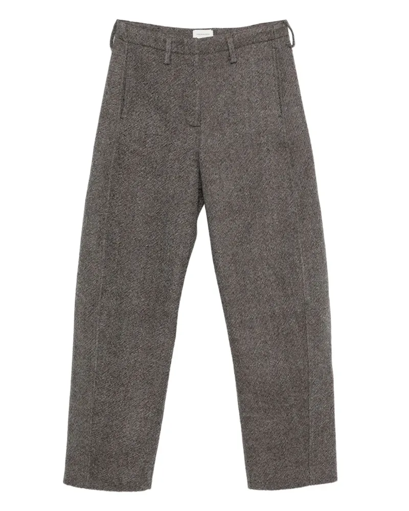 Magda Butrym Hose mit Fischgrätenmuster - Grau Grau