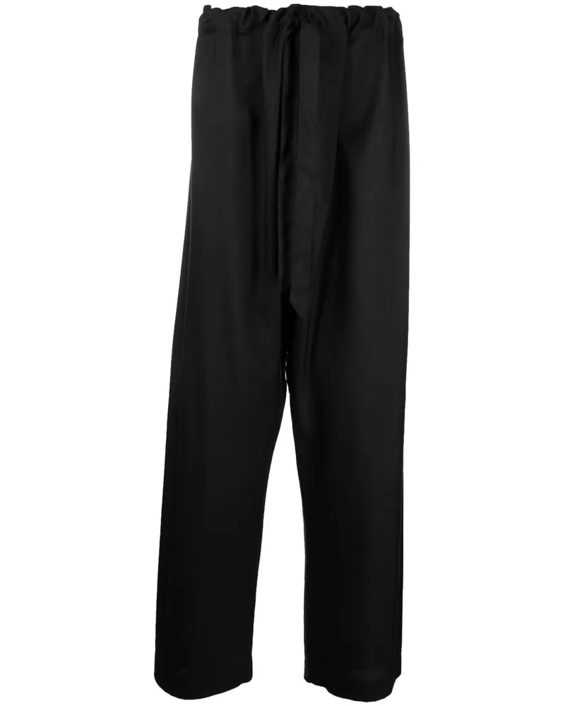 Maison Margiela Wide-Leg-Hose aus Seide - Schwarz Schwarz