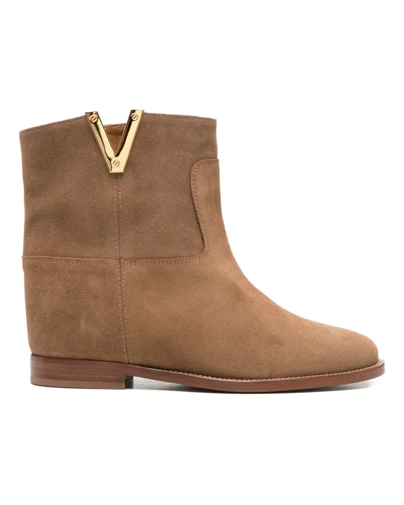 Via Roma 15 metal logo boots - Braun Braun