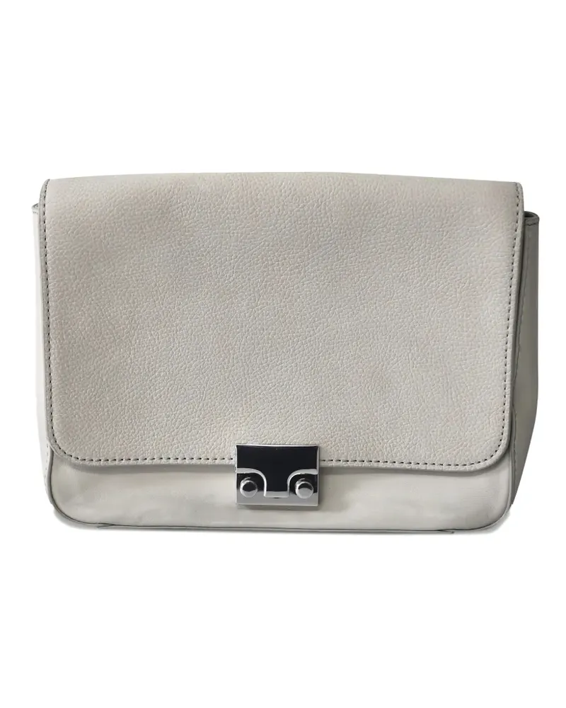 Loeffler Randall lock rectangular clutch - Nude Nude