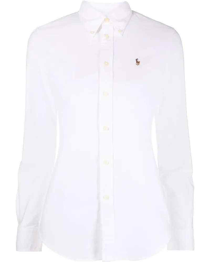 Ralph Lauren Oxford-Hemd mit Logo-Stickerei - Weiß Weiß