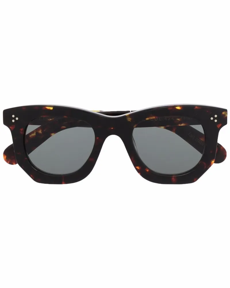 Lesca Ogre Brille mit geometrischem Gestell - Braun Braun