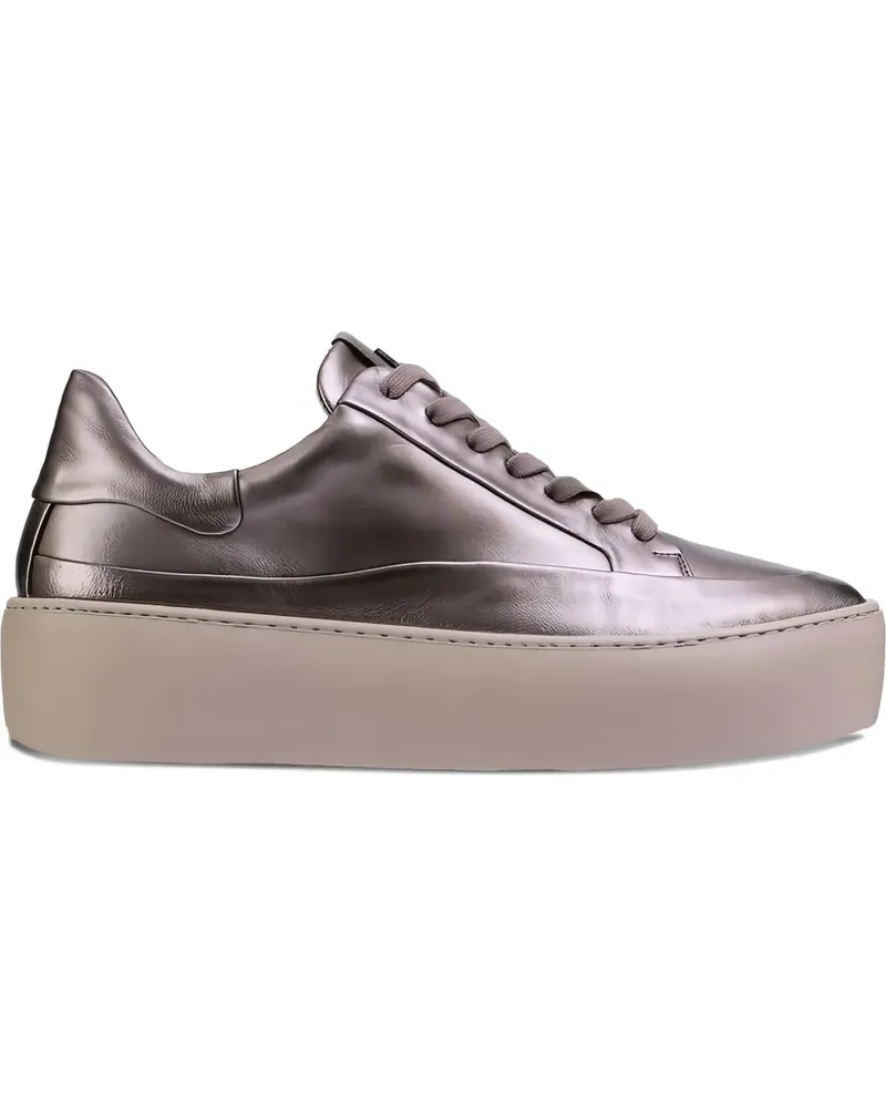 Högl Illusion Plateau-Sneakers im Metallic-Look - Silber Silber