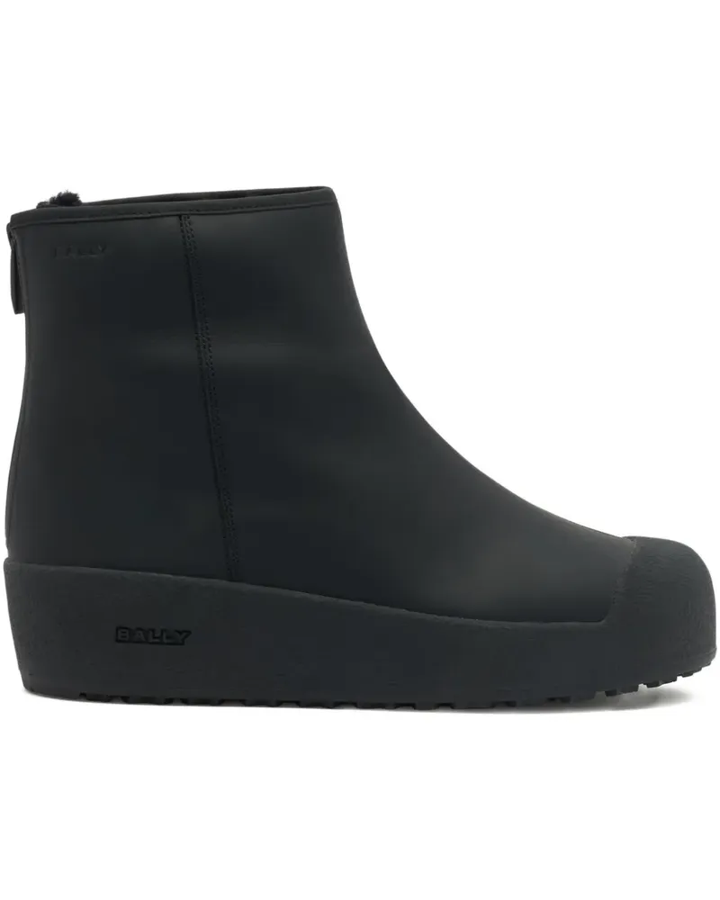 Bally Curling-Stiefel mit runder Kappe - Schwarz Schwarz