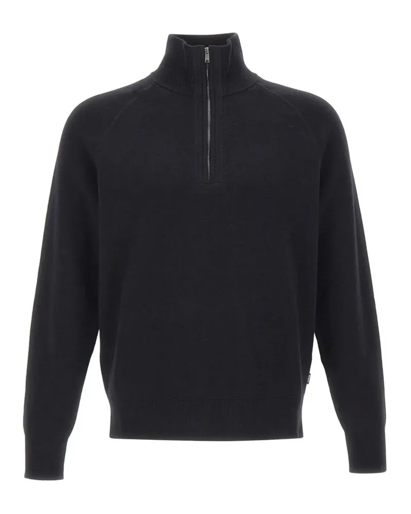 HUGO BOSS half-zip sweater - Schwarz Schwarz