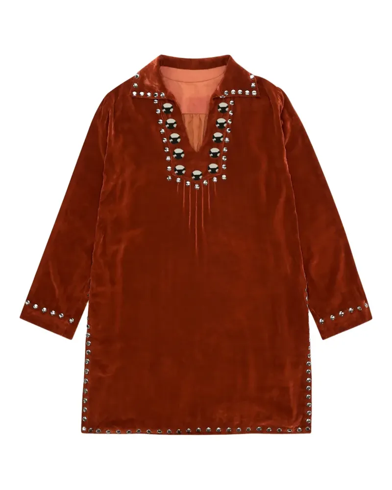 Fortela studded velvet blouse - Braun Braun