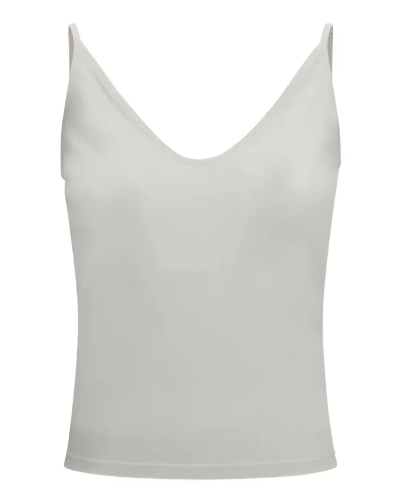 Tom Ford micro-rib silk tank top - Weiß Weiß
