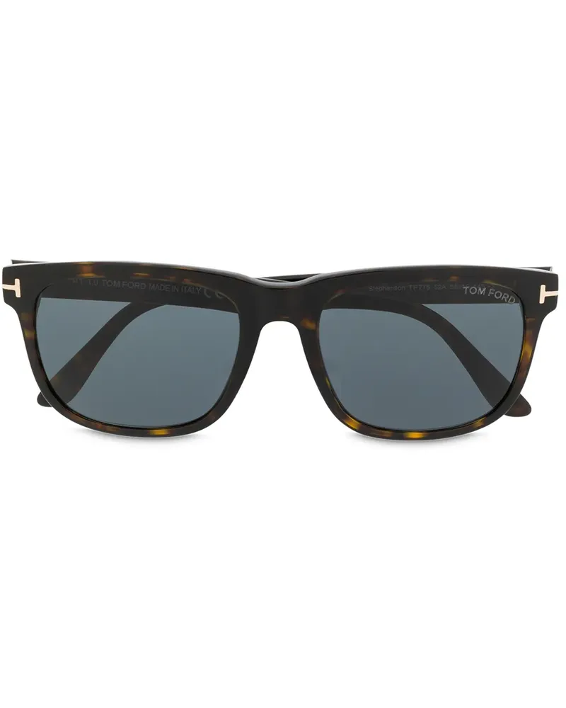 Tom Ford Sonnenbrille mit eckigem Gestell - Schwarz Schwarz