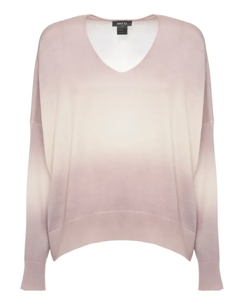 Avant Toi gradient-effect V-neck sweater - Violett Violett