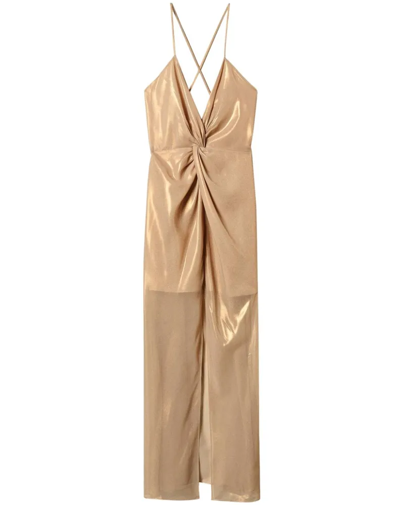 Twin-Set Maxikleid mit Lamé - Nude Nude