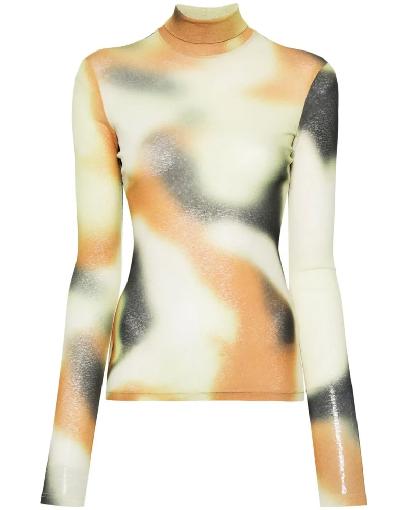 Nanushka Oberteil mit Graffiti-Print - Gelb Gelb