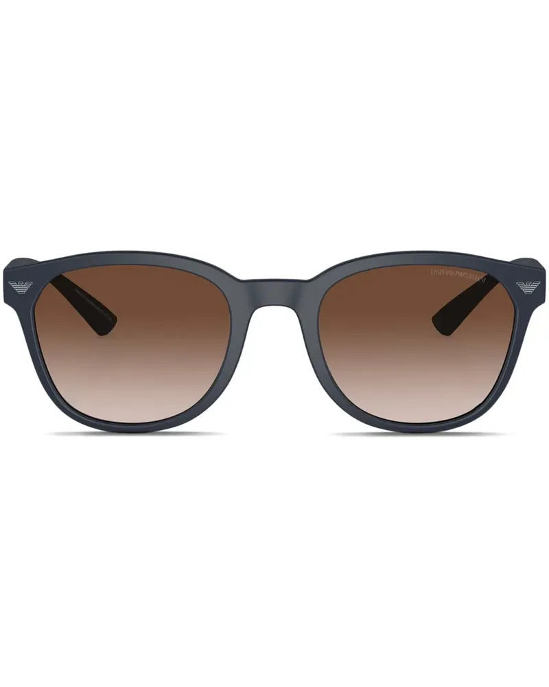 Emporio Armani Sonnenbrille mit geometrischem Gestell - Blau Blau
