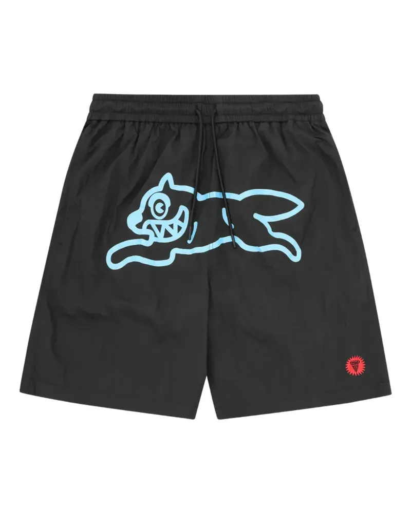 ICECREAM Running Dog Shorts mit grafischem Print - Schwarz Schwarz