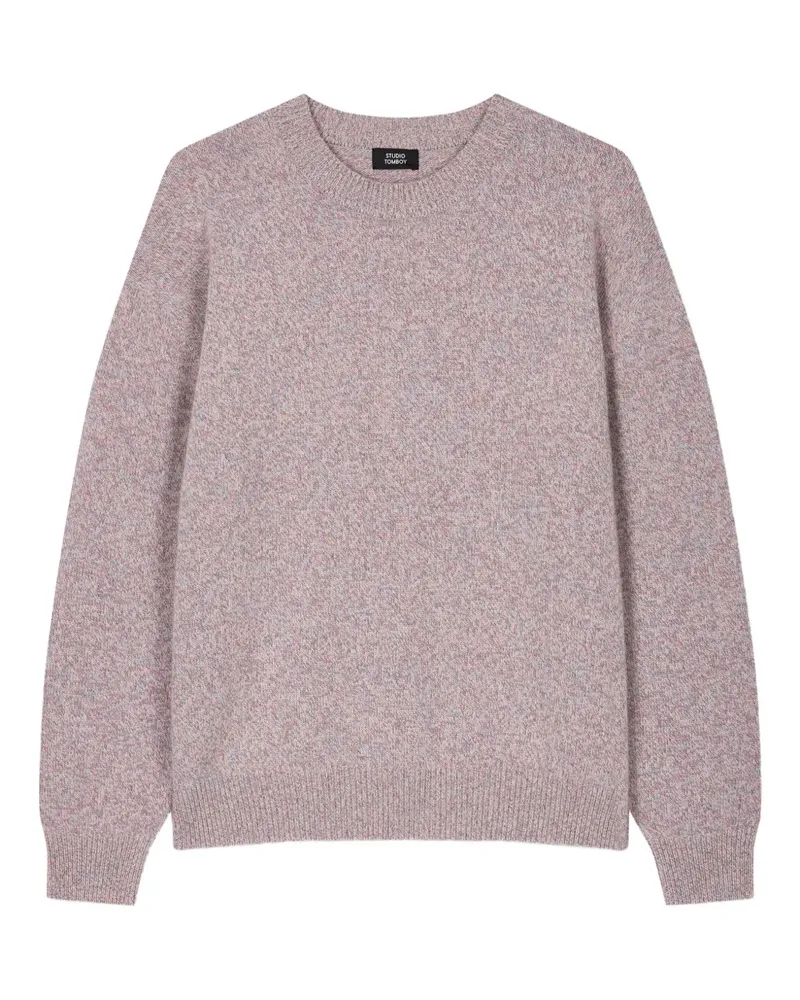 STUDIO TOMBOY Melierter Pullover mit rundem Ausschnitt - Rosa Rosa