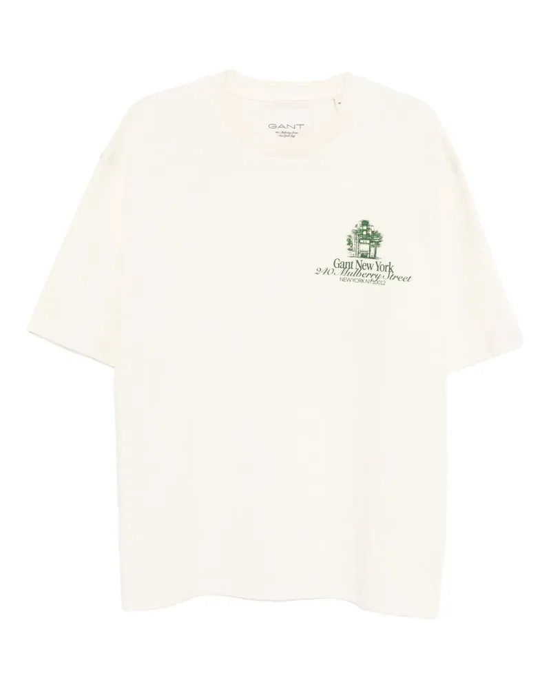 Gant T-Shirt mit Logo-Print - Nude Nude