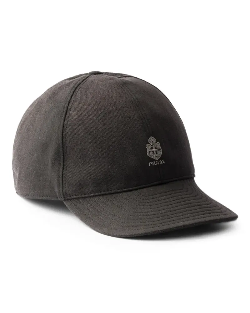 Prada old gabardine baseball cap - Grau Grau