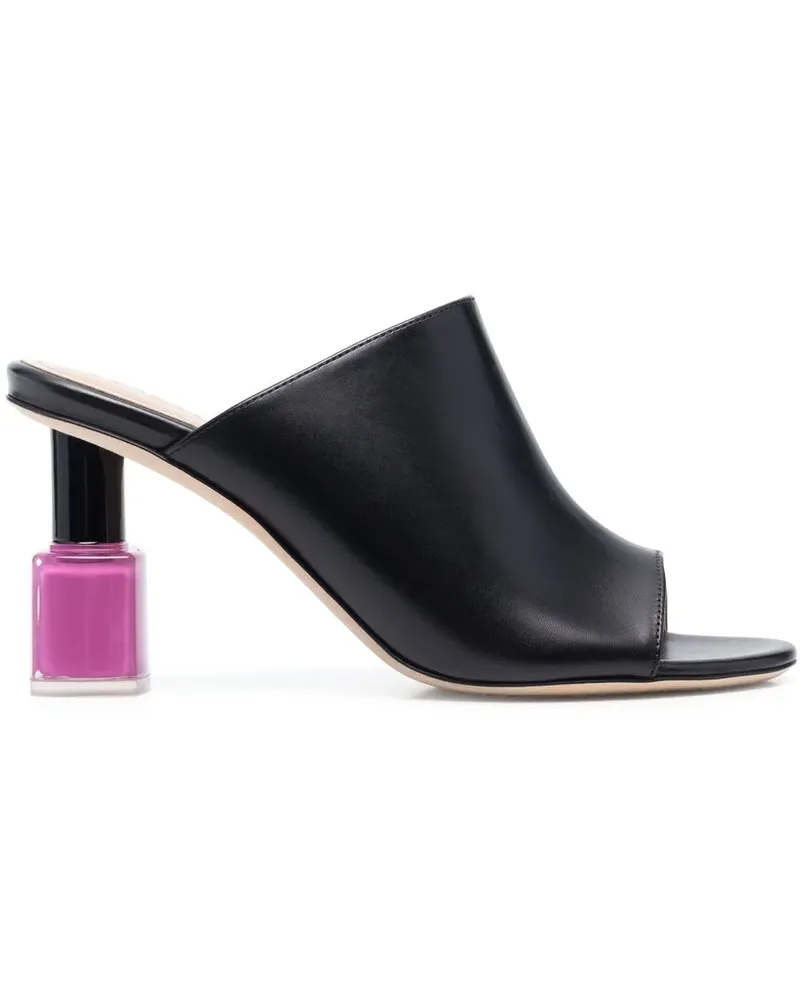 Loewe Mules mit Design-Absatz - Schwarz Schwarz