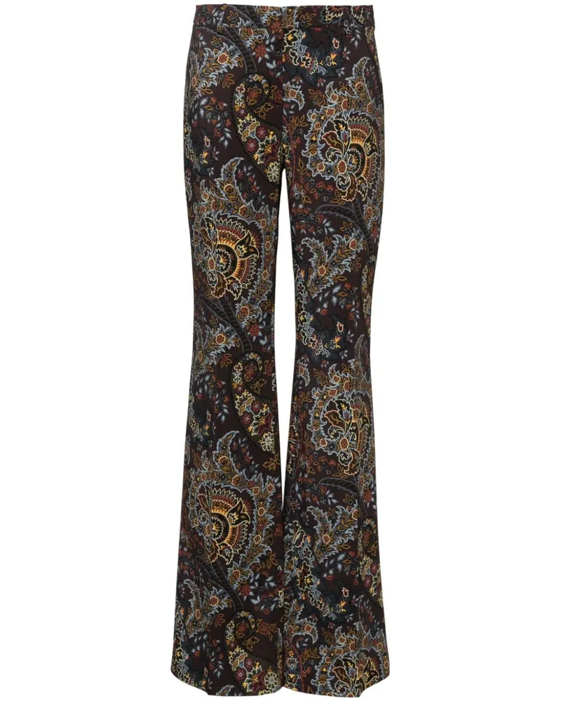 Etro Schlaghose mit Paisley-Print - Violett Violett