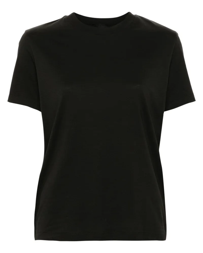 Moncler T-Shirt mit Falten - Schwarz Schwarz