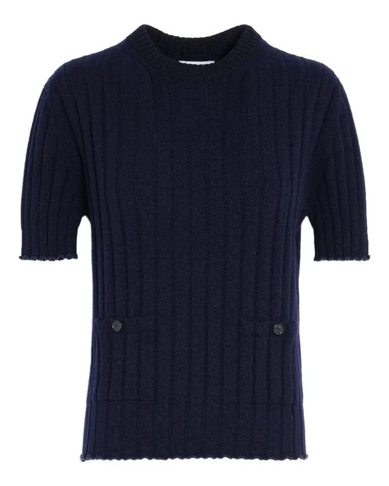 Barrie T-Shirt aus geripptem Strick - Blau Blau