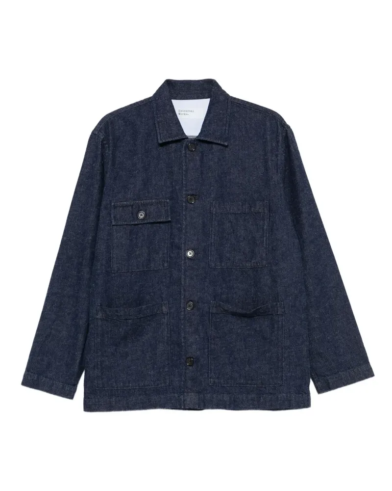 Universal Works Jeansjacke mit aufgesetzter Tasche - Blau Blau