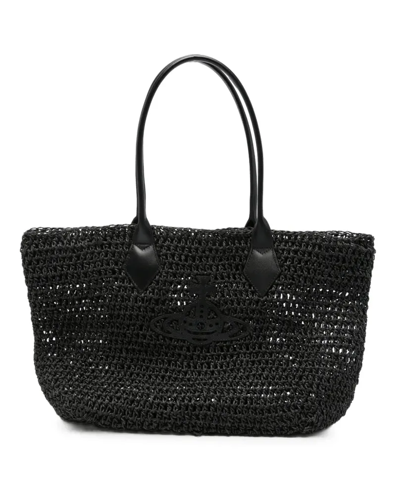 Vivienne Westwood small Alana woven tote bag - Schwarz Schwarz