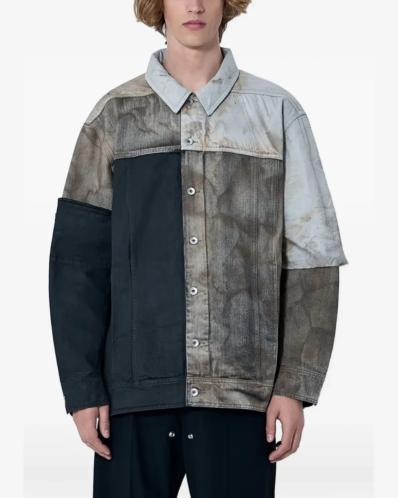 DRKSHDW by Rick Owens long-sleeve buttoned overshirt - Schwarz Schwarz