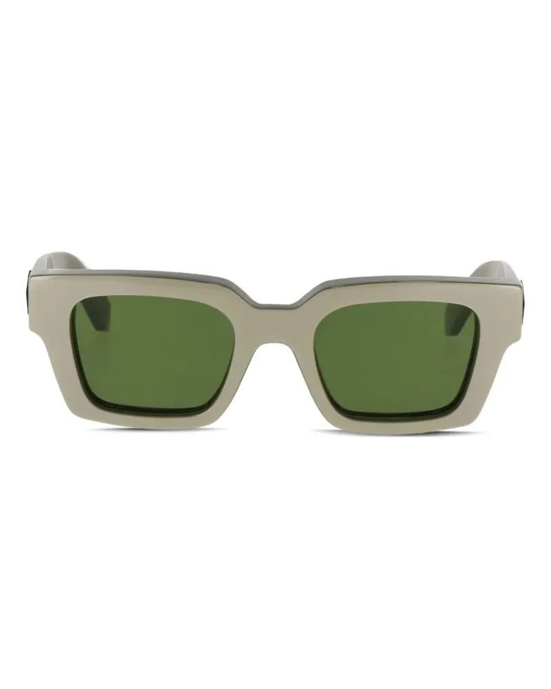 OFF-WHITE Eckige Sonnenbrille mit Pfeil-Logo - Grau Grau