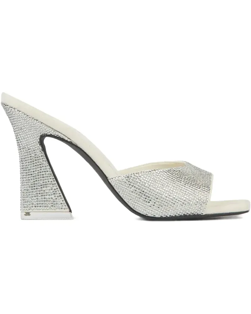 BLACK SUEDE STUDIO embellished heeled sandals - Silber Silber