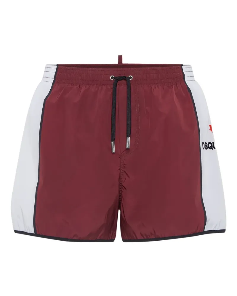 Dsquared2 maple-leaf swim shorts - Rot Rot