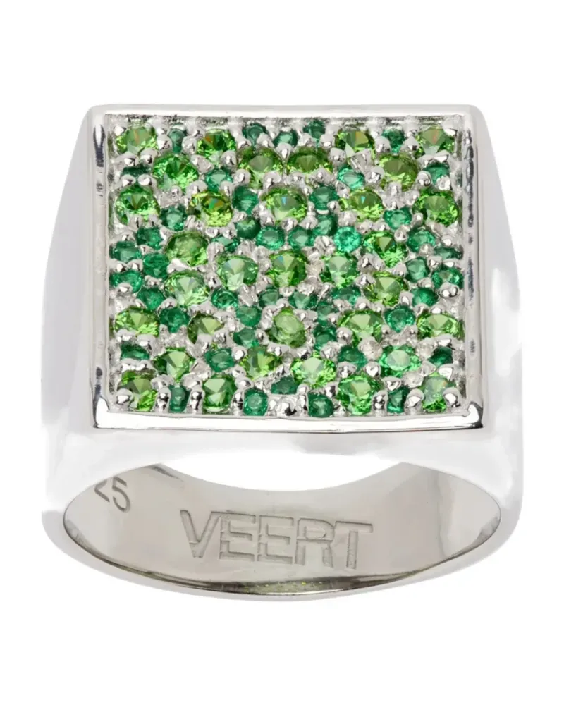 VEERT Eckiger Ring - Silber Silber